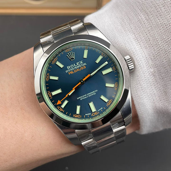 【VSメーカー製】「最N級」ロレックスコピー ミルガウス 116400GV Zブルー 送料税金込み